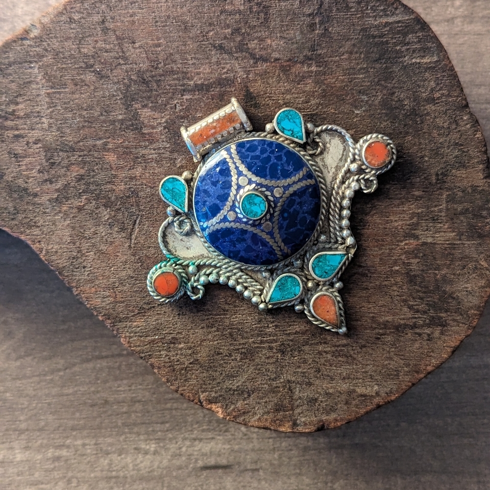 Vintage Big Tibetan Pendant